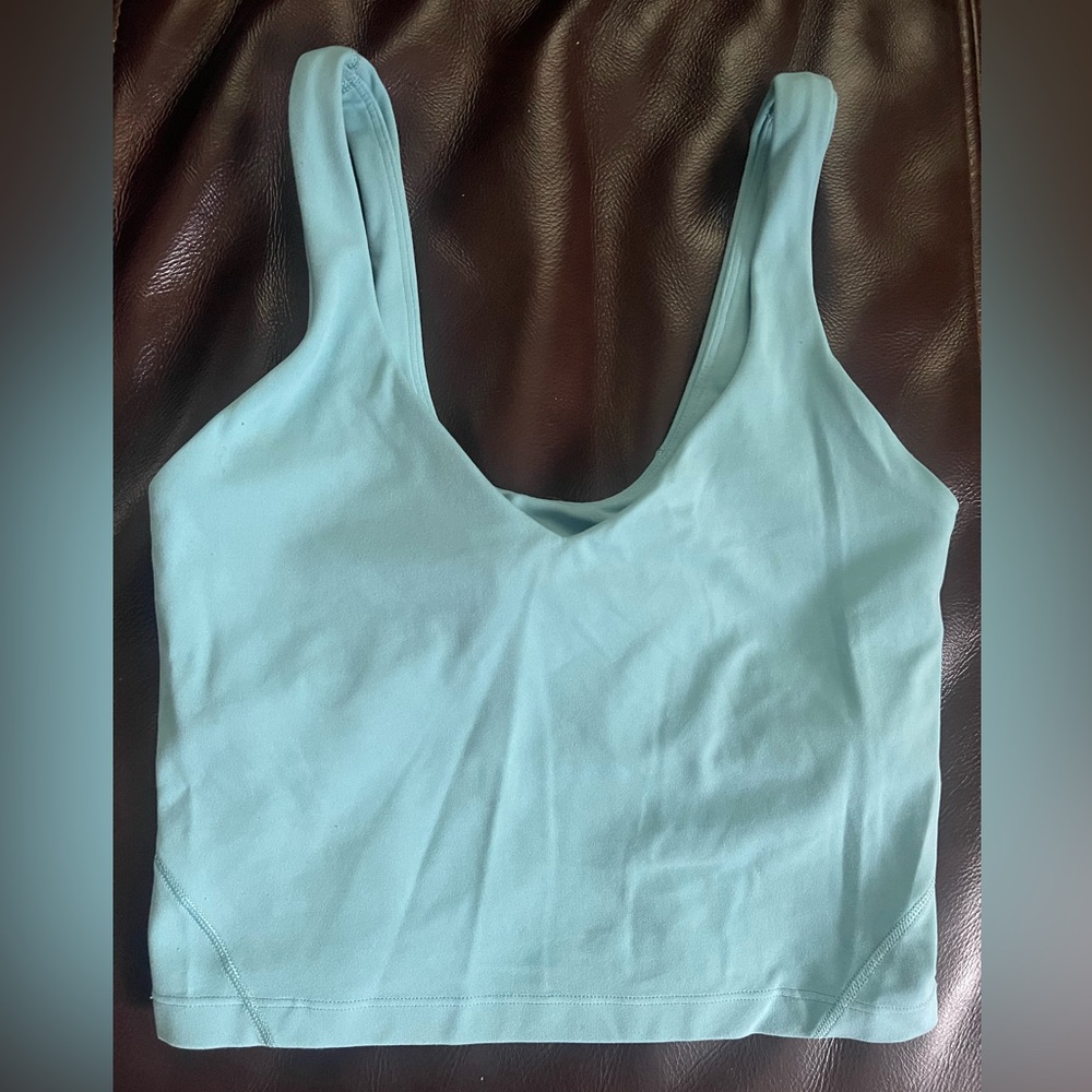 Light Blue Sleeveless Crop Top